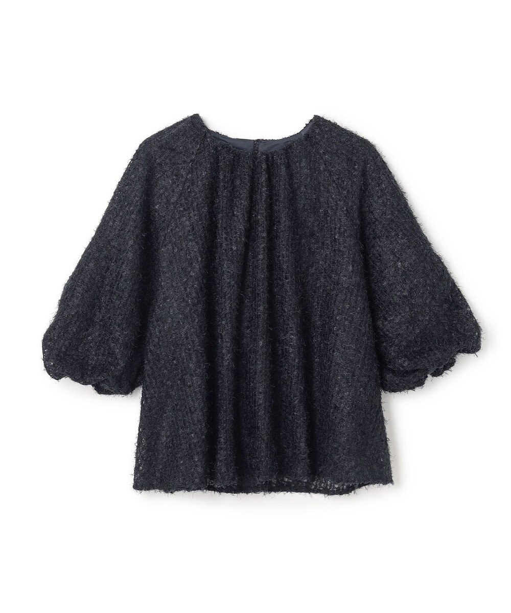 UNFILO L エアリーヤーン ギャザーブラウス 