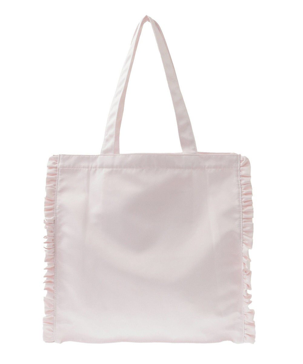 Maison de FLEUR サテンフリルスクエアトートバッグ 