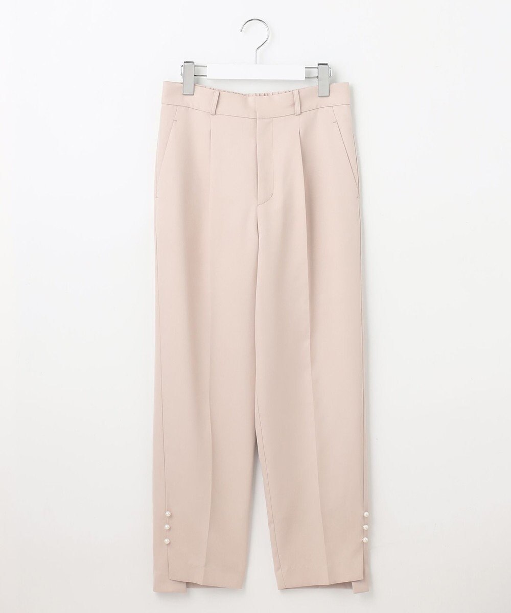 Feroux 【洗える】パールポイントテーパード パンツ 