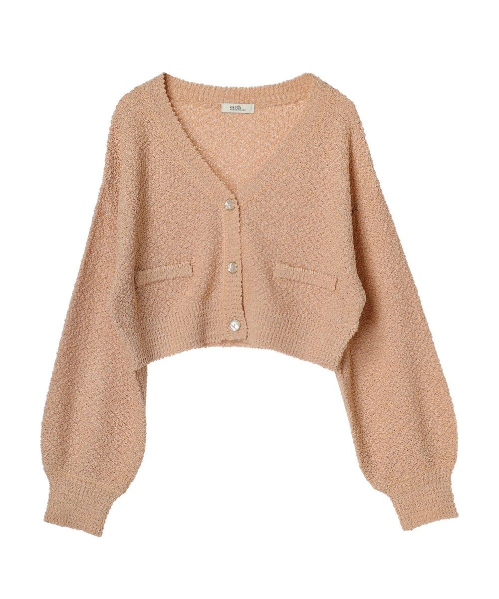earth music&ecology ポコポコヤーンショートカーディガン 