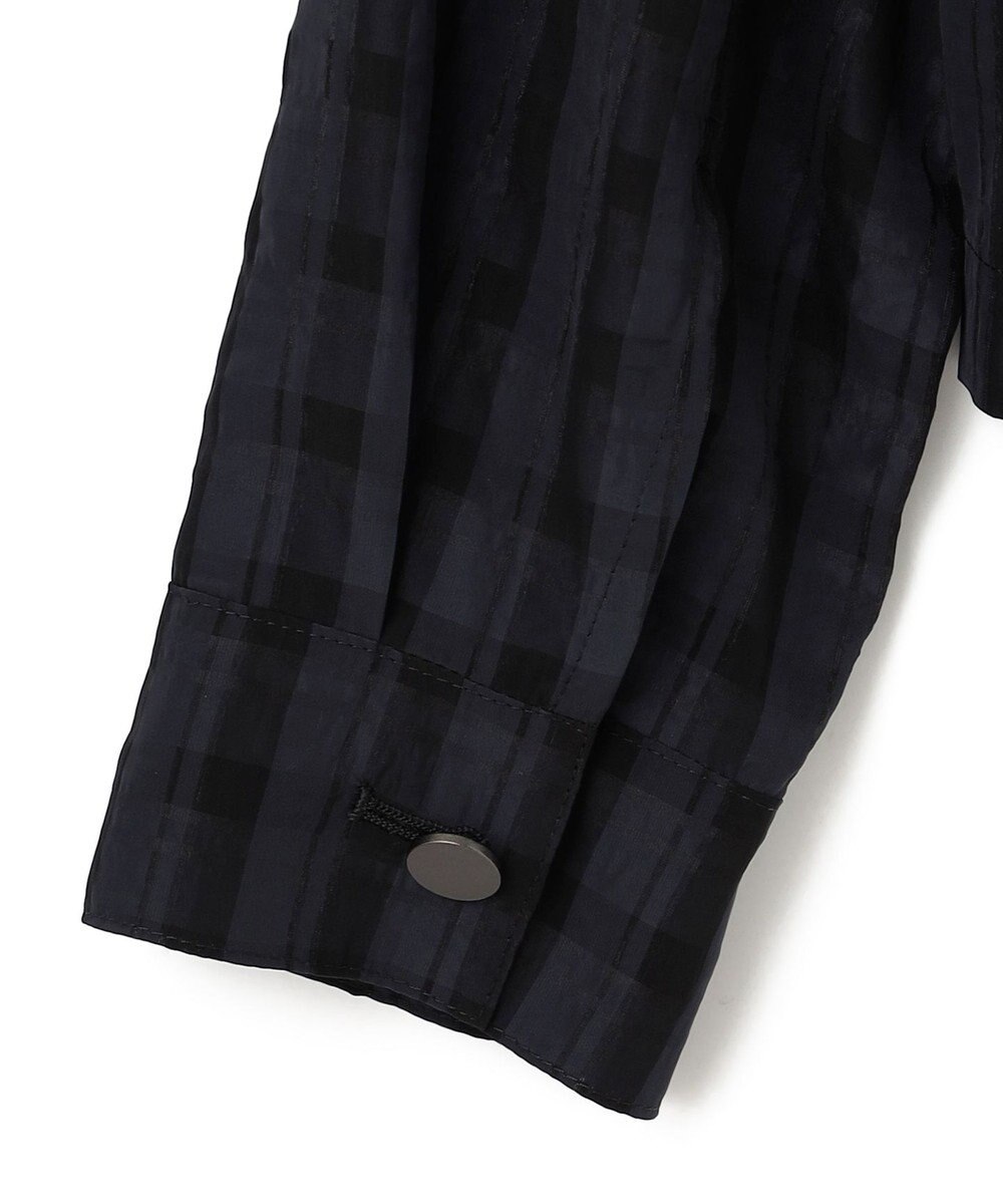 ICB シアーチェックジャカード クロップドジャケット 