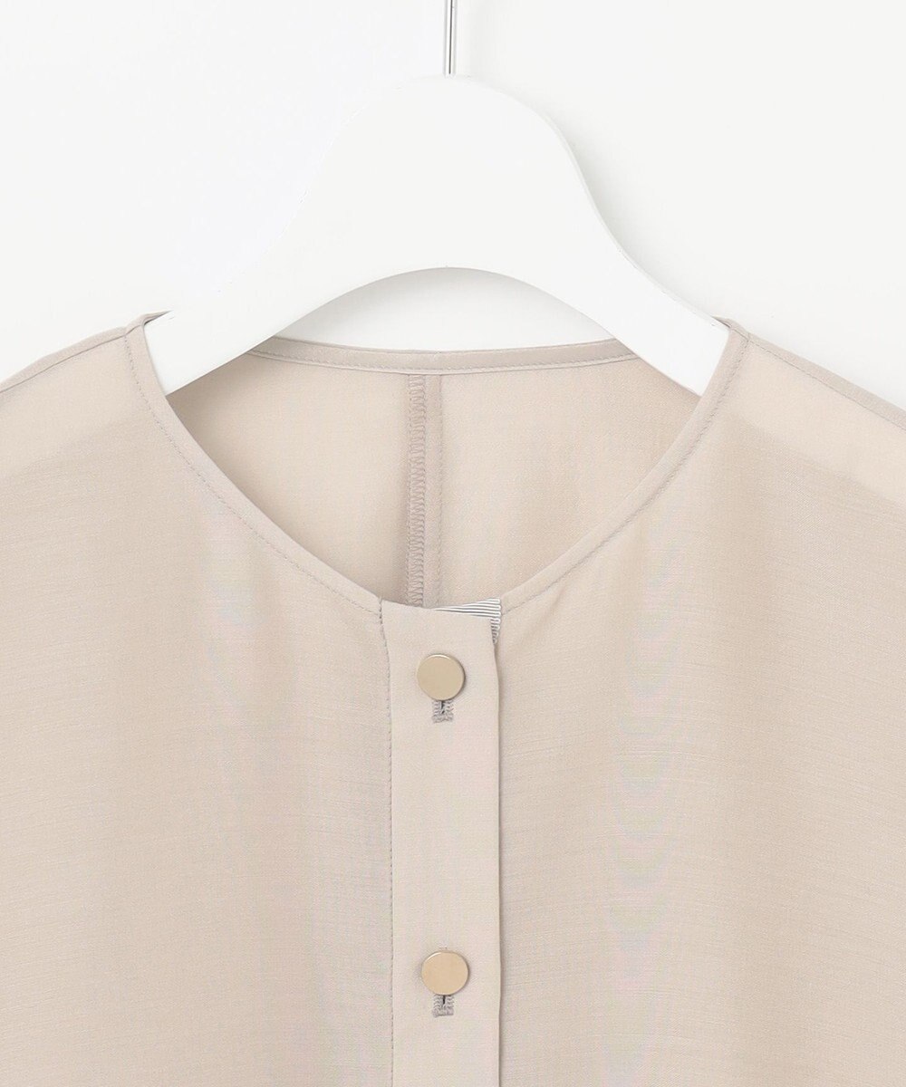 自由区 【カタログ掲載・接触冷感・洗える】ブライトシアーノーカラー ブルゾン 