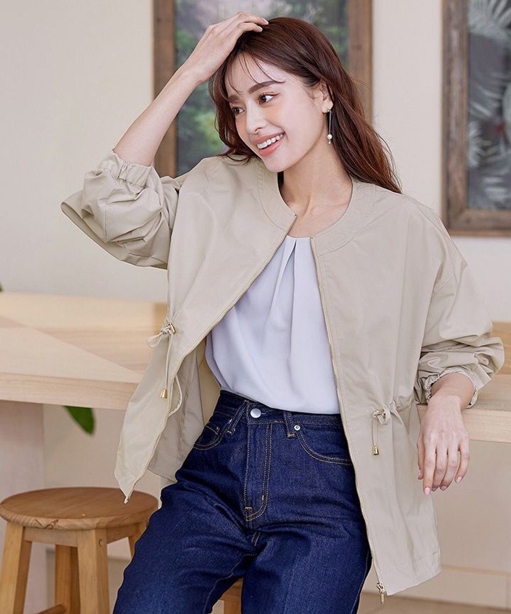 Tiaclasse 【新色追加・洗える】メモリーノーカラードロストブルゾン 