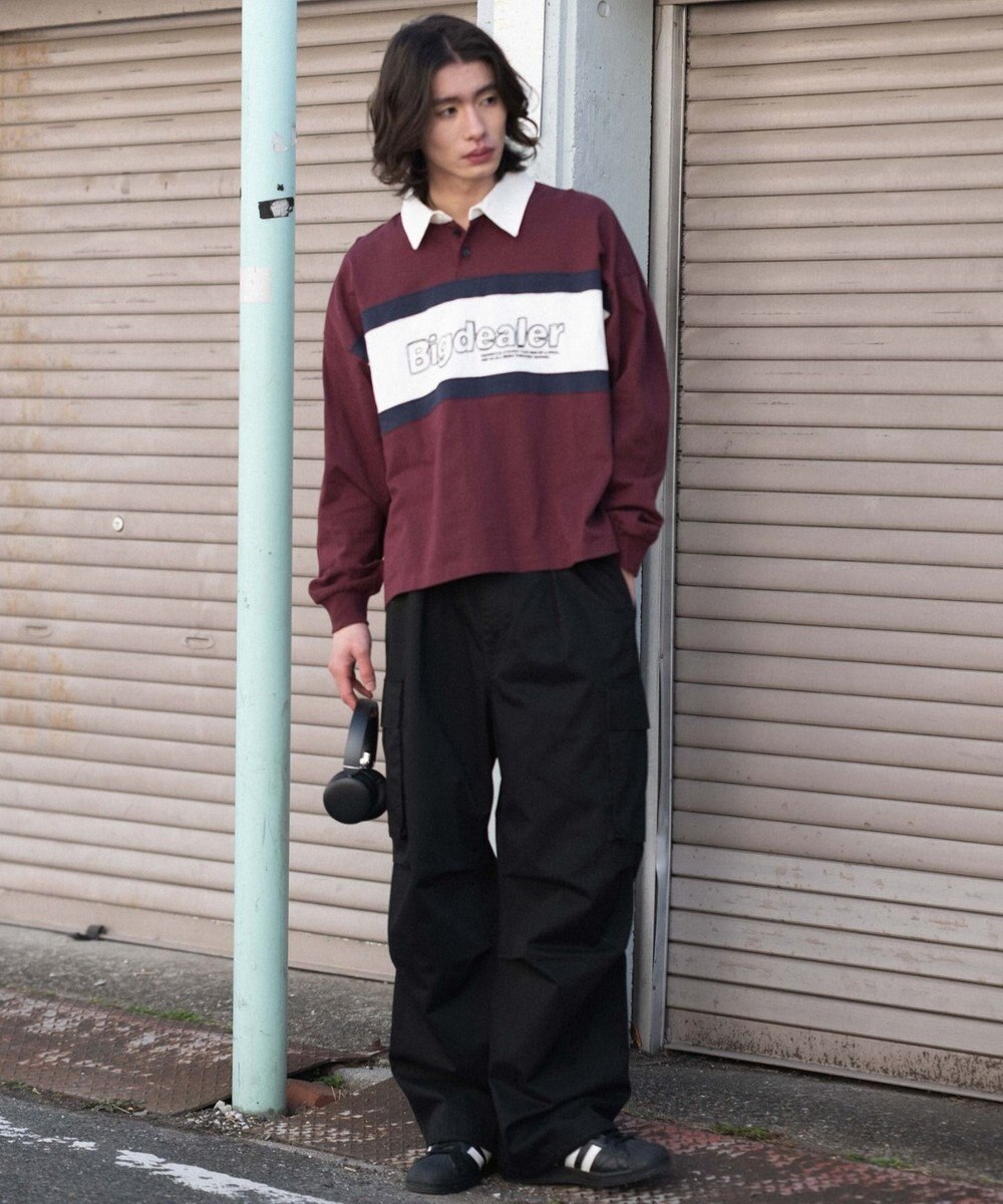 WEGO 【ユニセックス着用ITEM】ステッチロゴラガーシャツ 