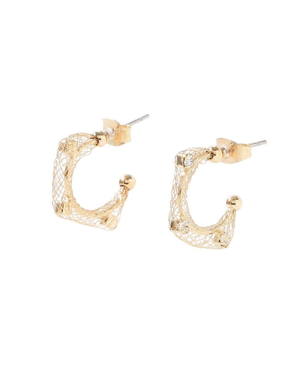 YECCA VECCA メッシュフープピアス 