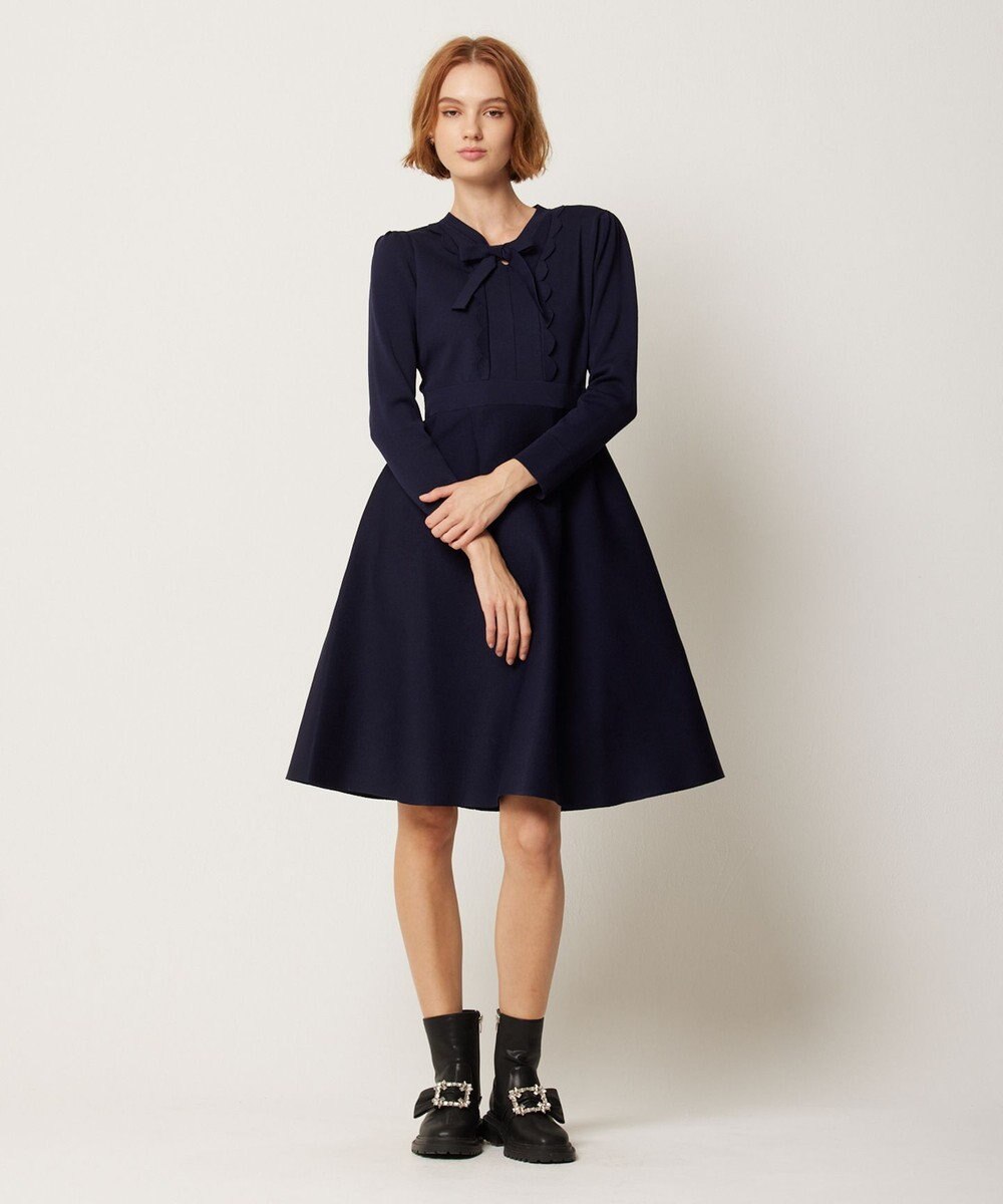 TOCCA 【洗える】BAR RIBBON KNIT DRESS ニットドレス 