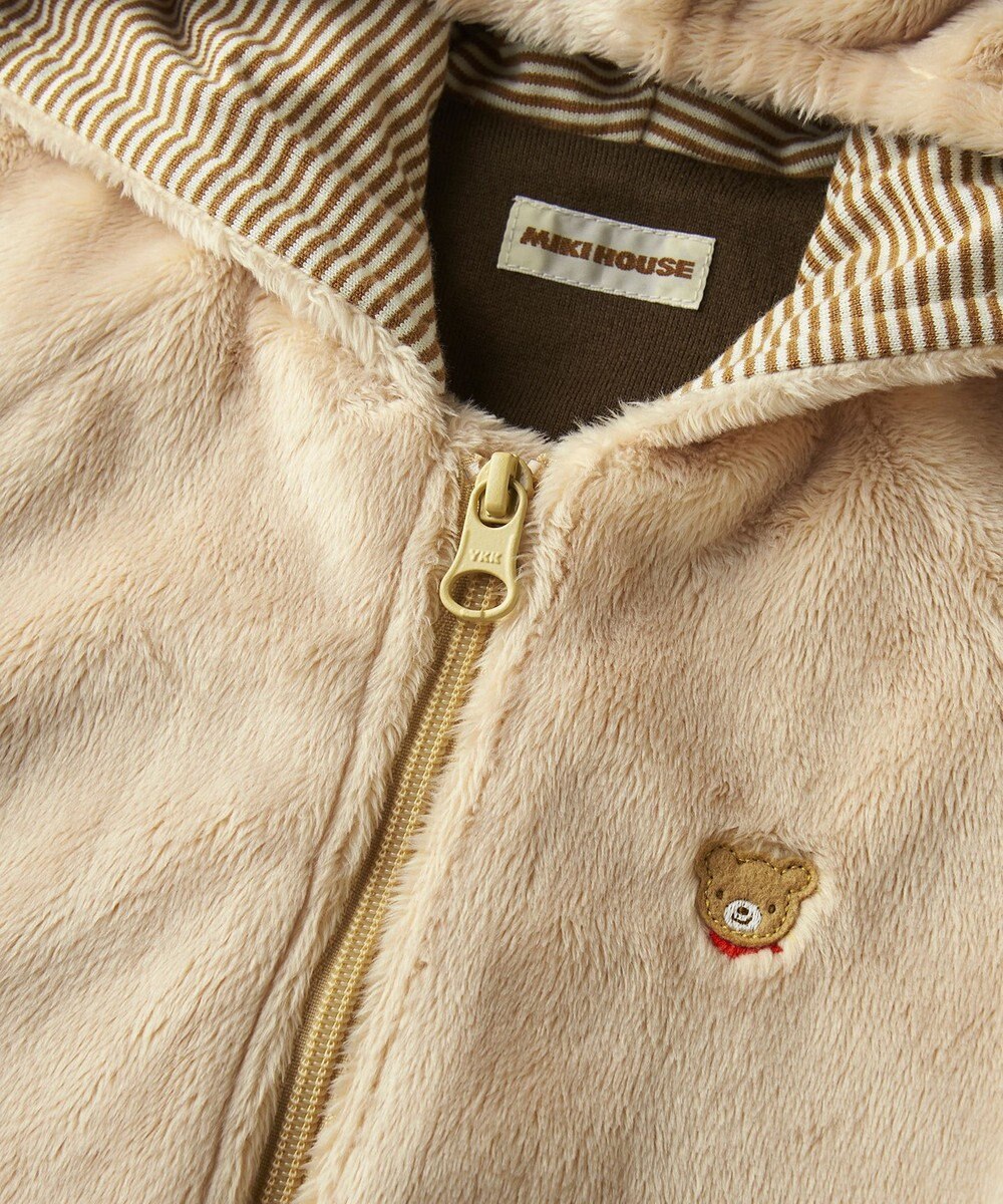 MIKI HOUSE HOT BISCUITS 【ミキハウス】【60-80cm】 マイクロファー カバーオール 