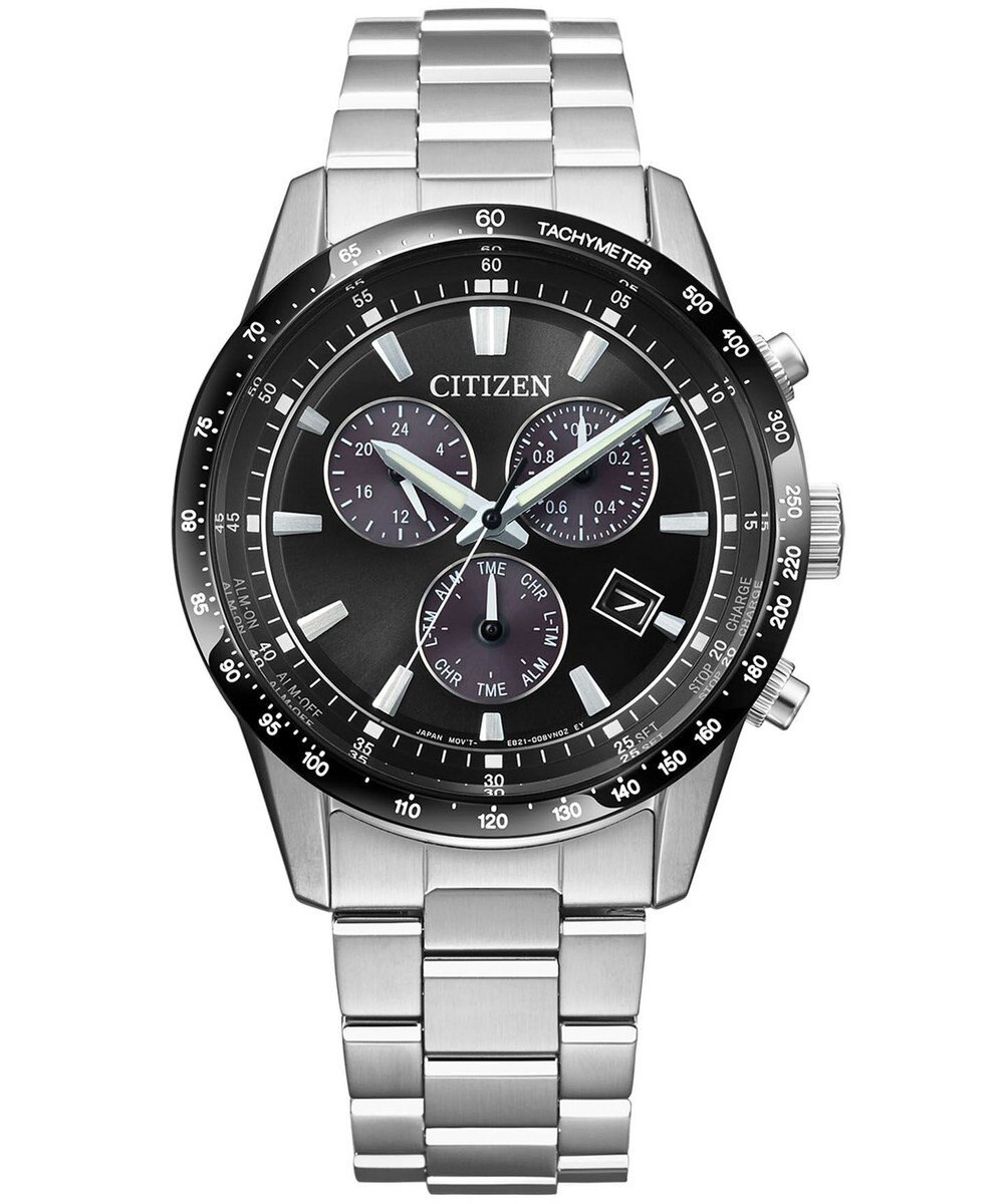 CITIZEN 【人気のクロノグラフシリーズ】電池交換不要クロノグラフ腕時計 