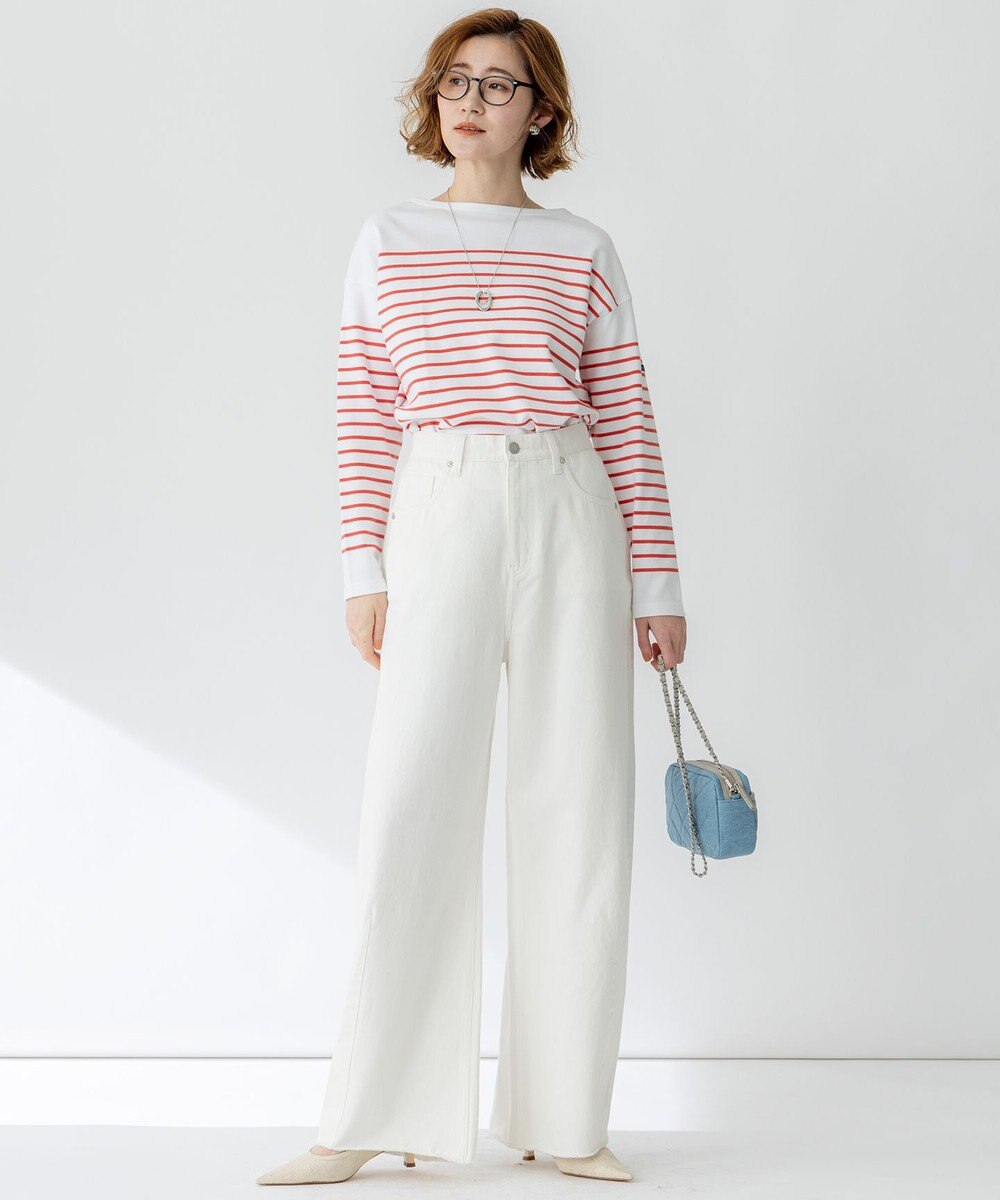 23区 【洗える】Armor-lux スムース パネルボーダー カットソー 