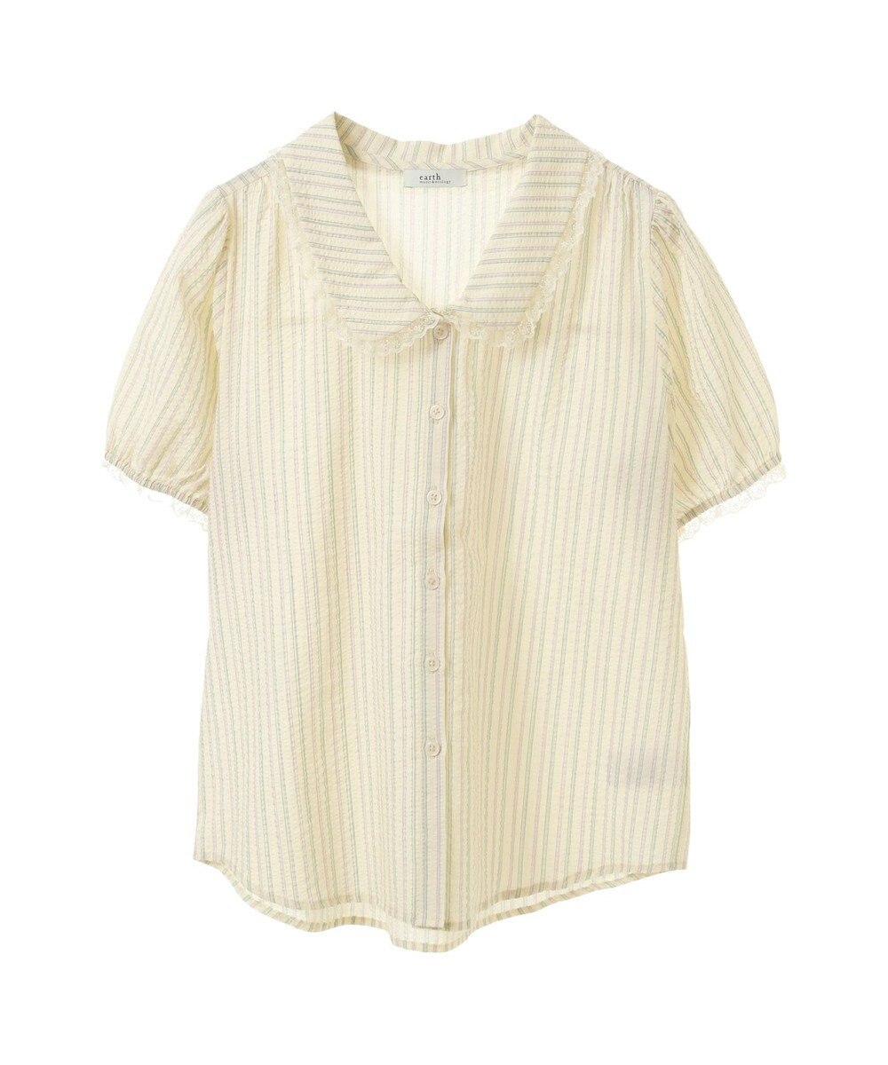 earth music&ecology ミニパフショートスリーブブラウス 