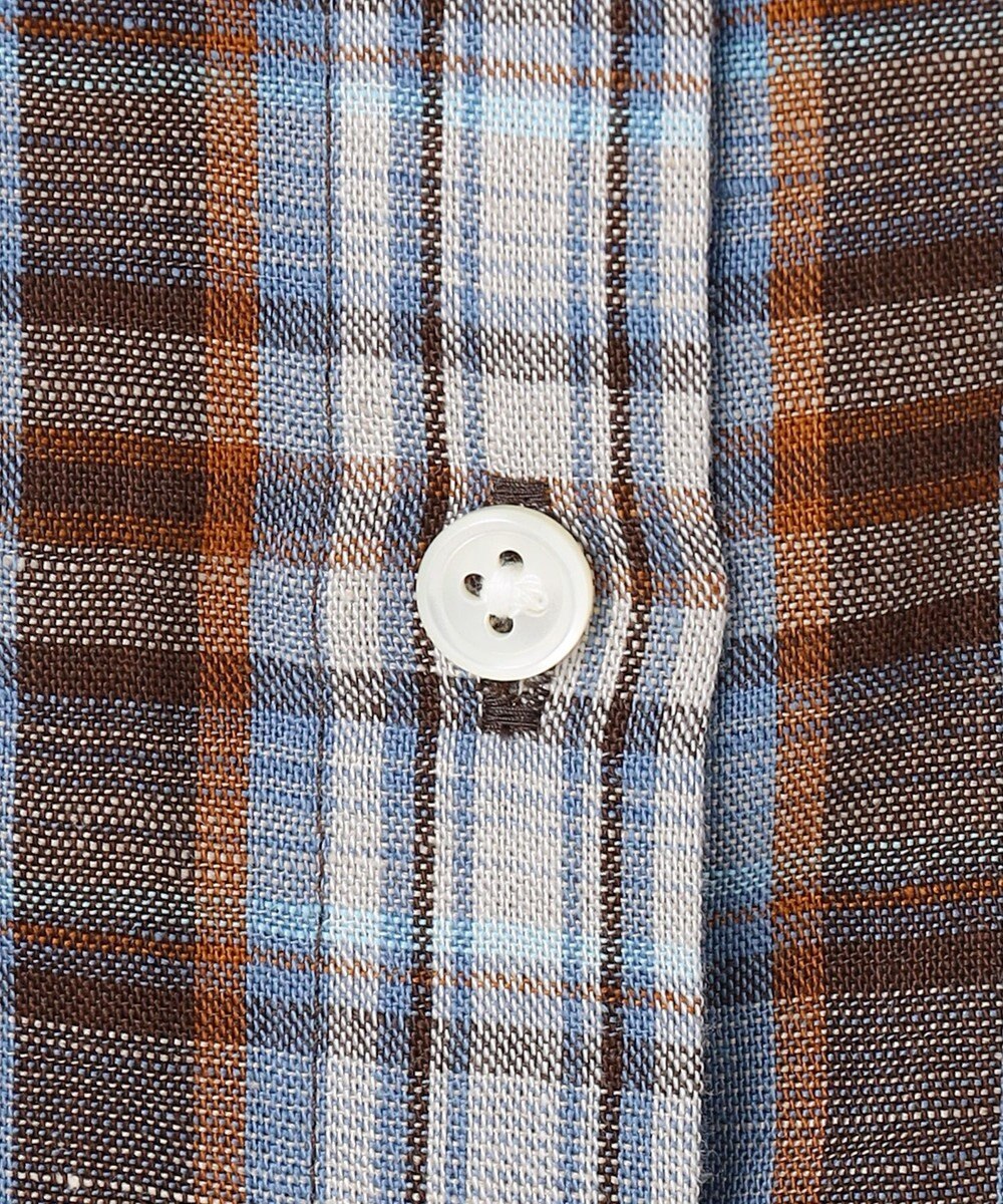 J.PRESS LADIES S 【一枚で着映え】リネンVisマドラス チェック シャツ ブラウス 