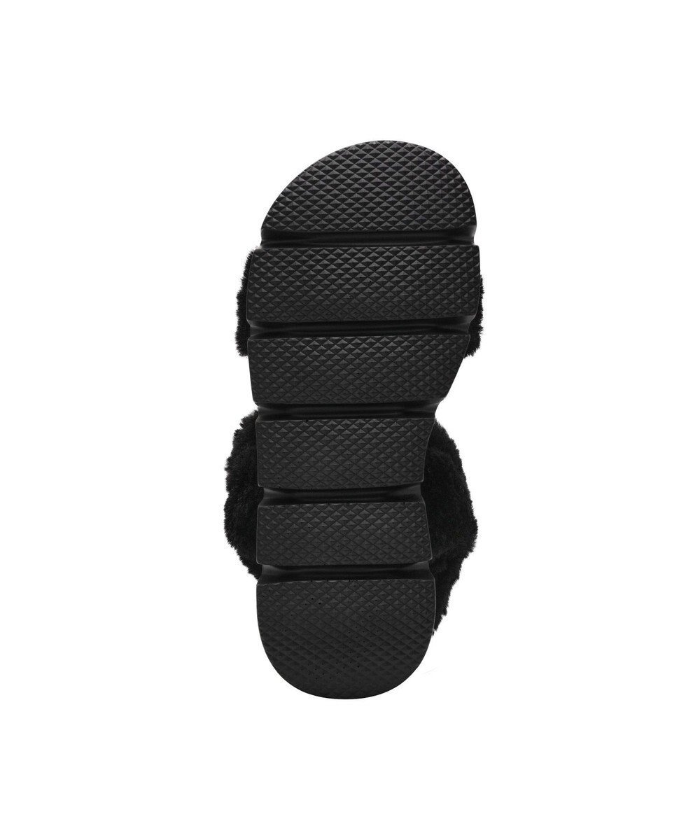 STEVE MADDEN BONKERS-F ファー厚底サンダル 