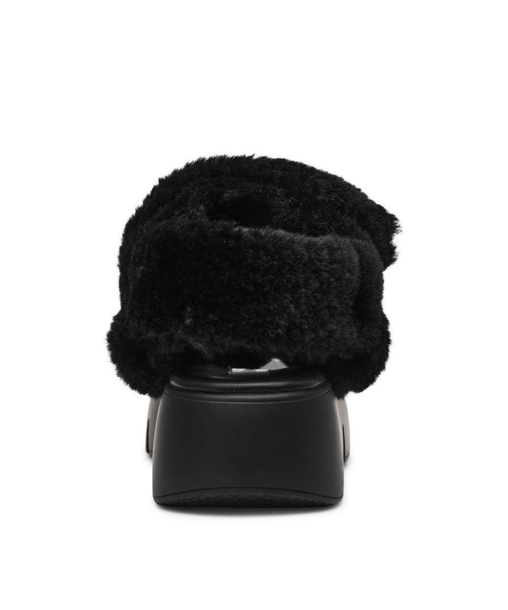 STEVE MADDEN BONKERS-F ファー厚底サンダル 