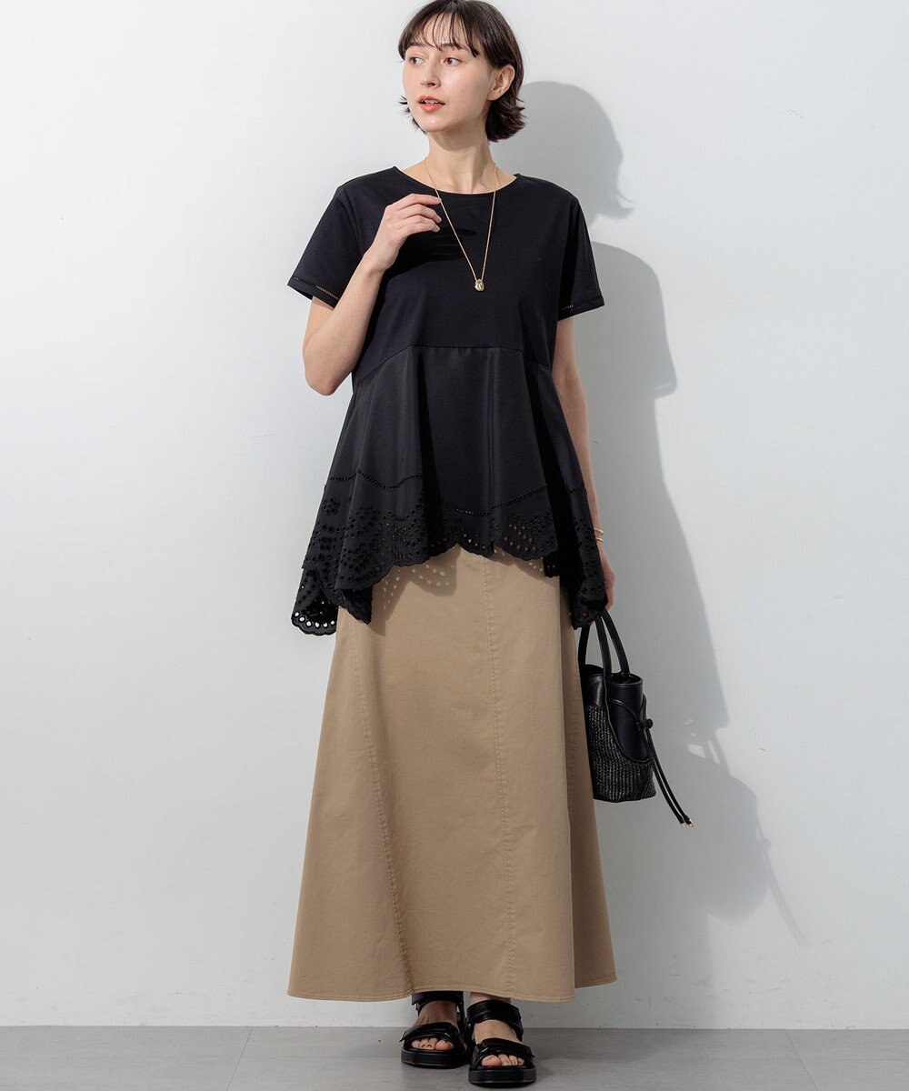 23区 【WEB&一部店舗限定カラーあり】ストレッチギャバ チノ スカート 