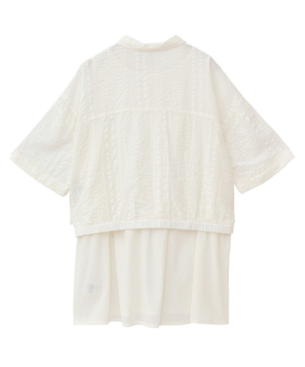 Green Parks Ｉ　ＳＥＴ２点　ギャザーシャツ＋布帛インナー 