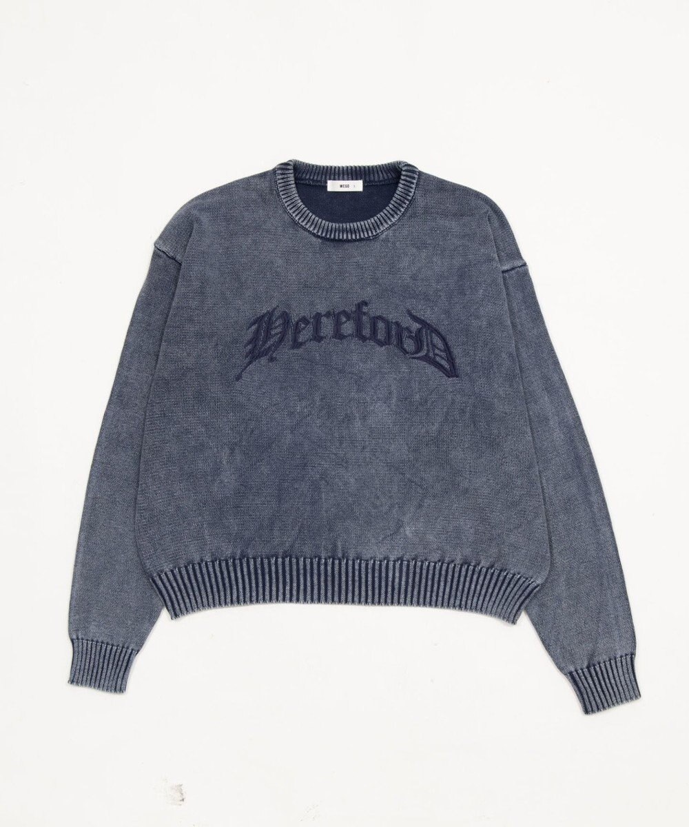 WEGO ブリーチニットグラフィックプルオーバー 