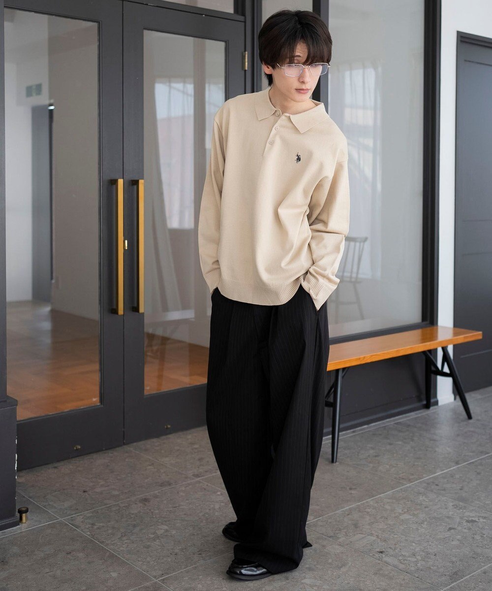 WEGO 【25年秋冬新作/ユニセックス着用ITEM/MLサイズ展開】別注USPOLOニットポロ 