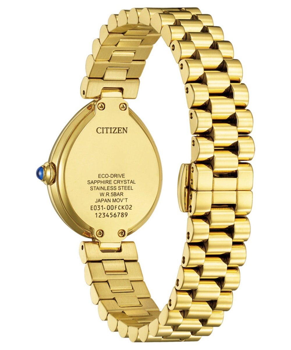 CITIZEN 【電池交換不要】ドロップ形状のジュエリーライクウオッチ EM1202-50P イエローゴールド 
