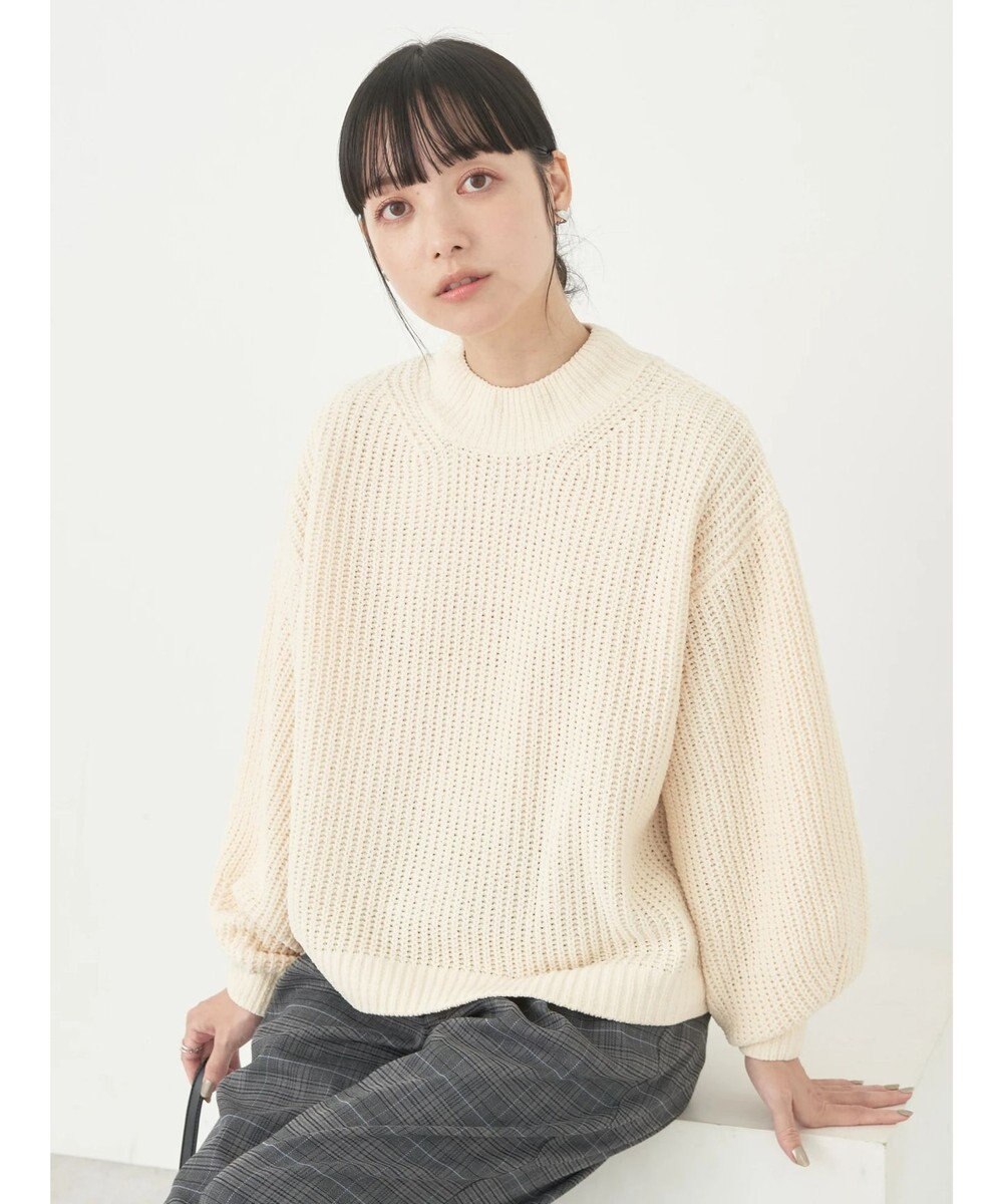 earth music&ecology マットベロアモールプルオーバー 