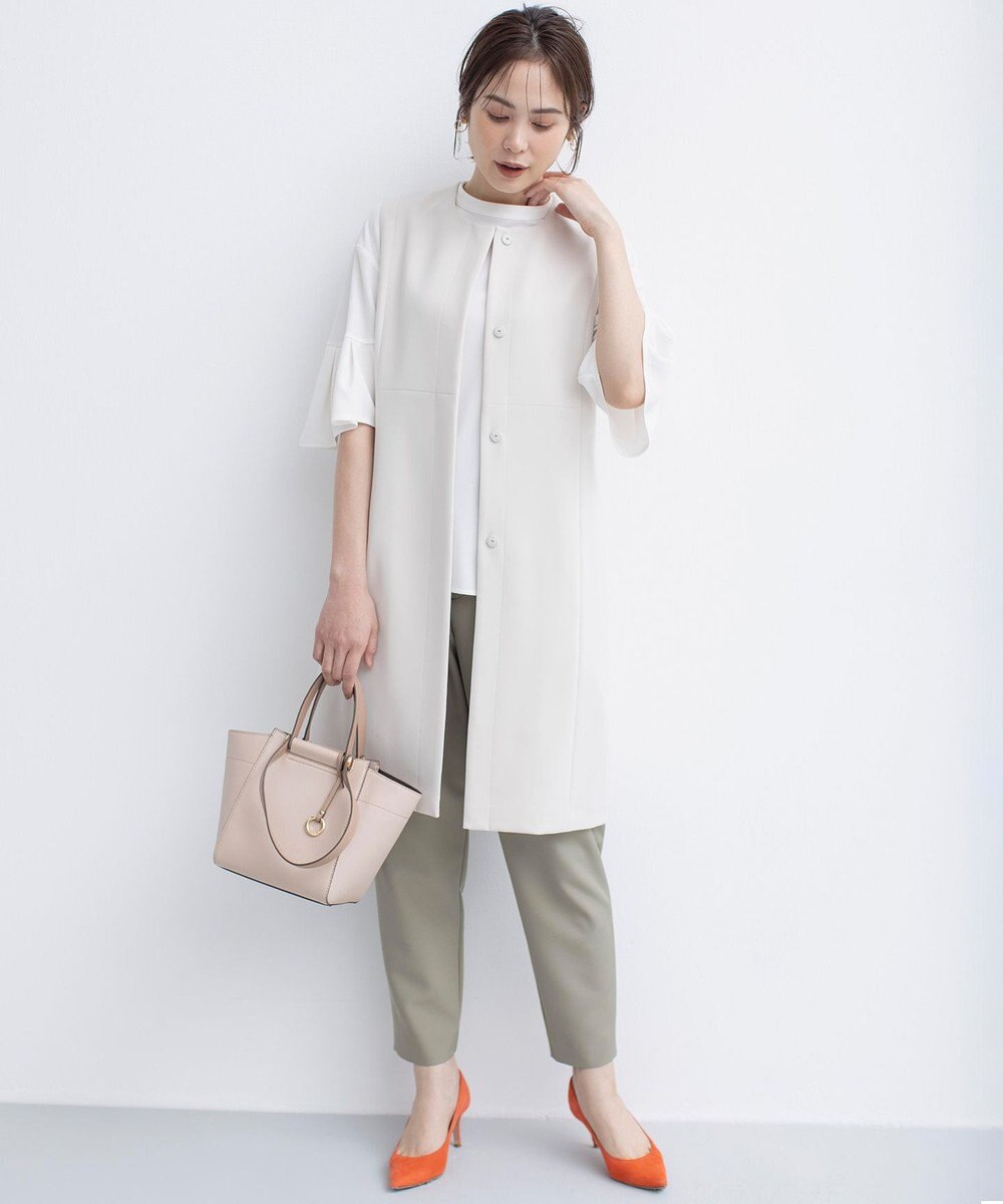 組曲 【UVケア・接触冷感】ライトアムンゼンジャージー袖フレア トップス 