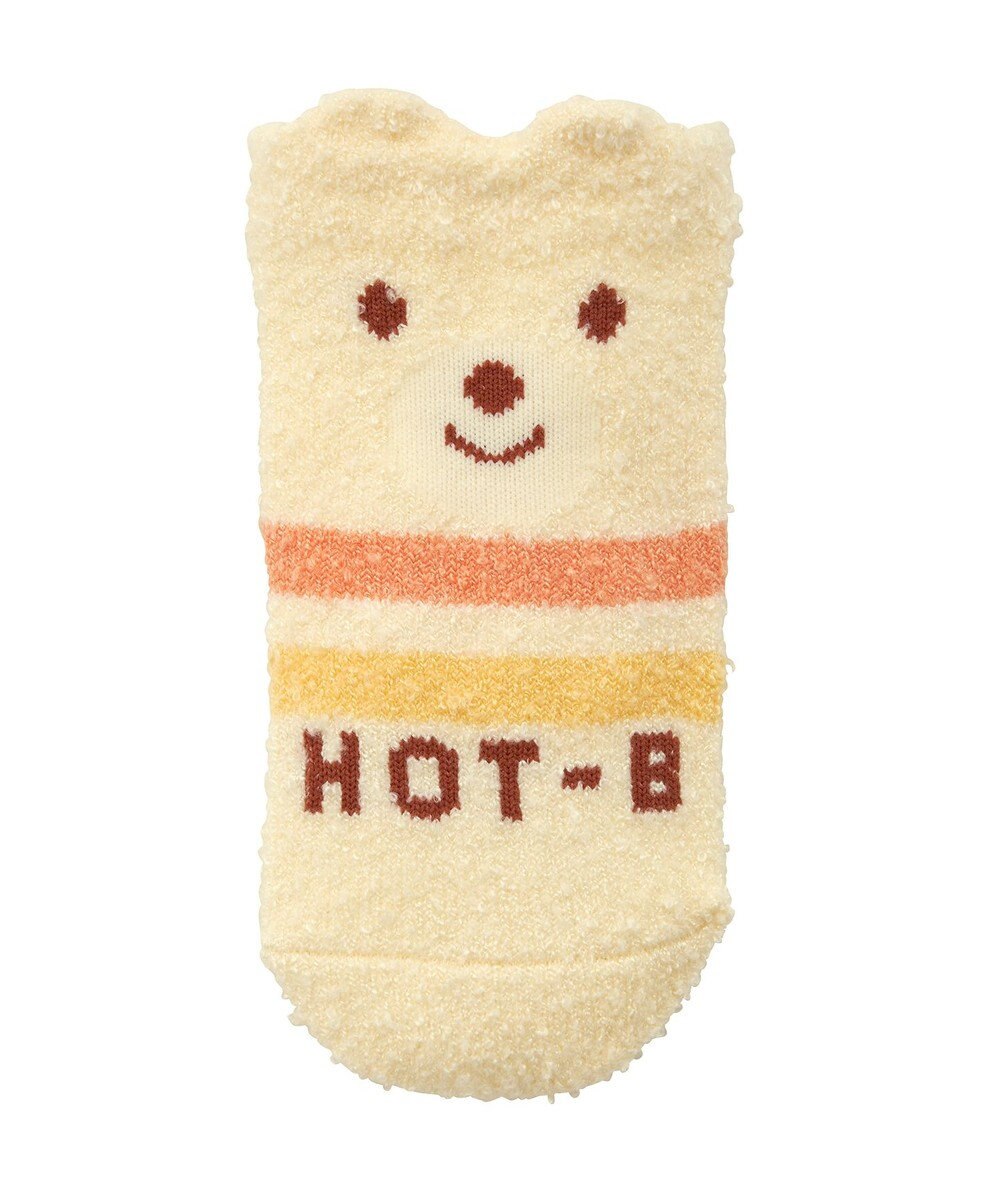 MIKI HOUSE HOT BISCUITS 【9-17cm】 くまのお顔 あったかソックス 