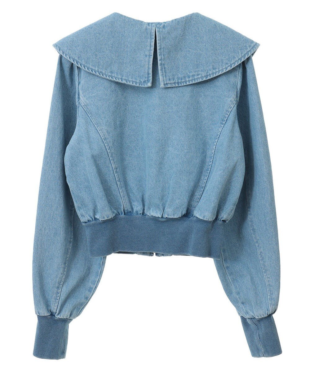 Green Parks ｄａｚｚｌｉｎ　襟付きデニムショートｚｉｐブルゾ 