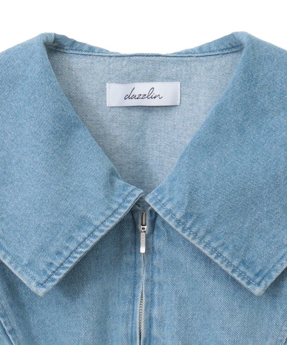 Green Parks ｄａｚｚｌｉｎ　襟付きデニムショートｚｉｐブルゾ 