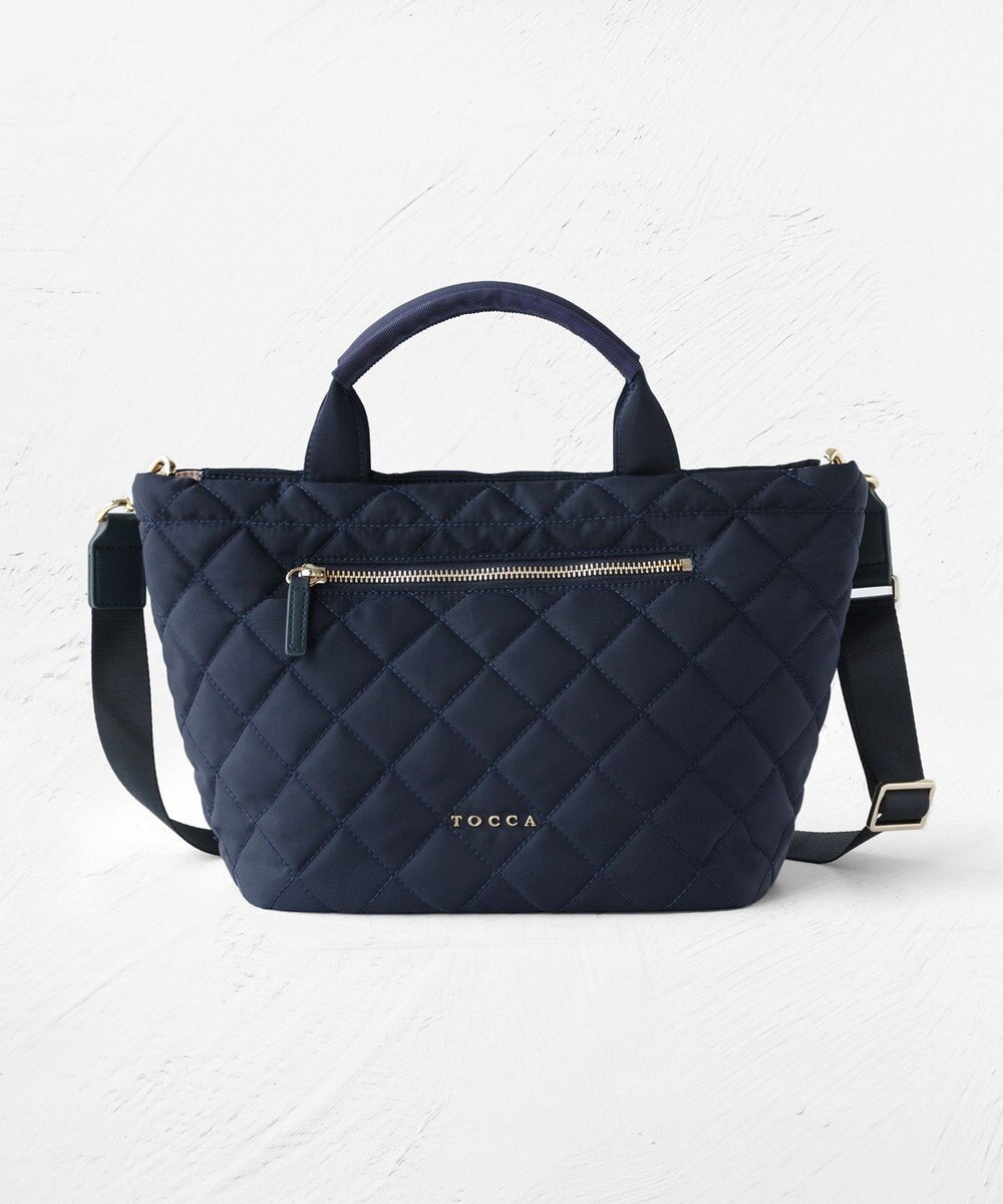 TOCCA TRACE PAVE FASTENER TOTE ナイロンキルトバッグ 