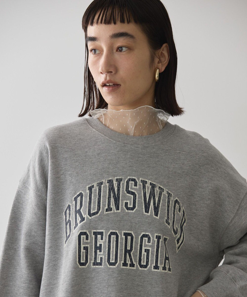 AMERICAN HOLIC ドットチュールハイネックプルオーバー 