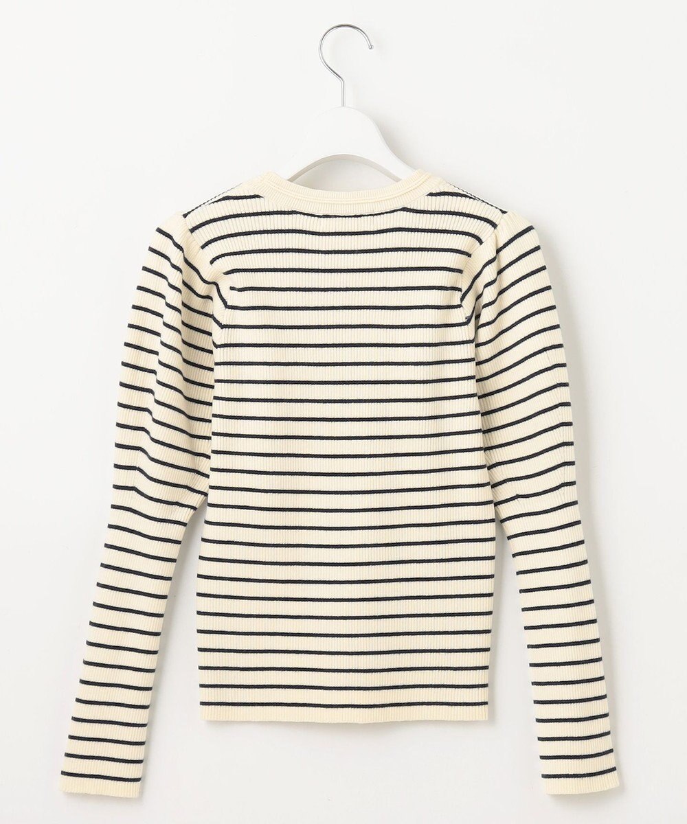 Feroux 【洗える】パフショルダーリブ ニット 