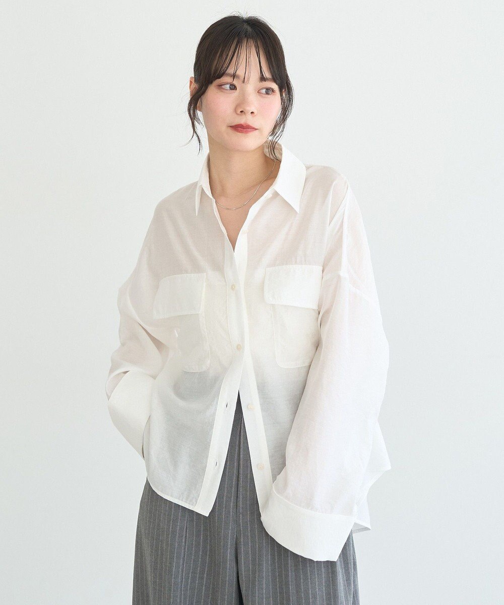 earth music&ecology Ｗポケットシャツ 