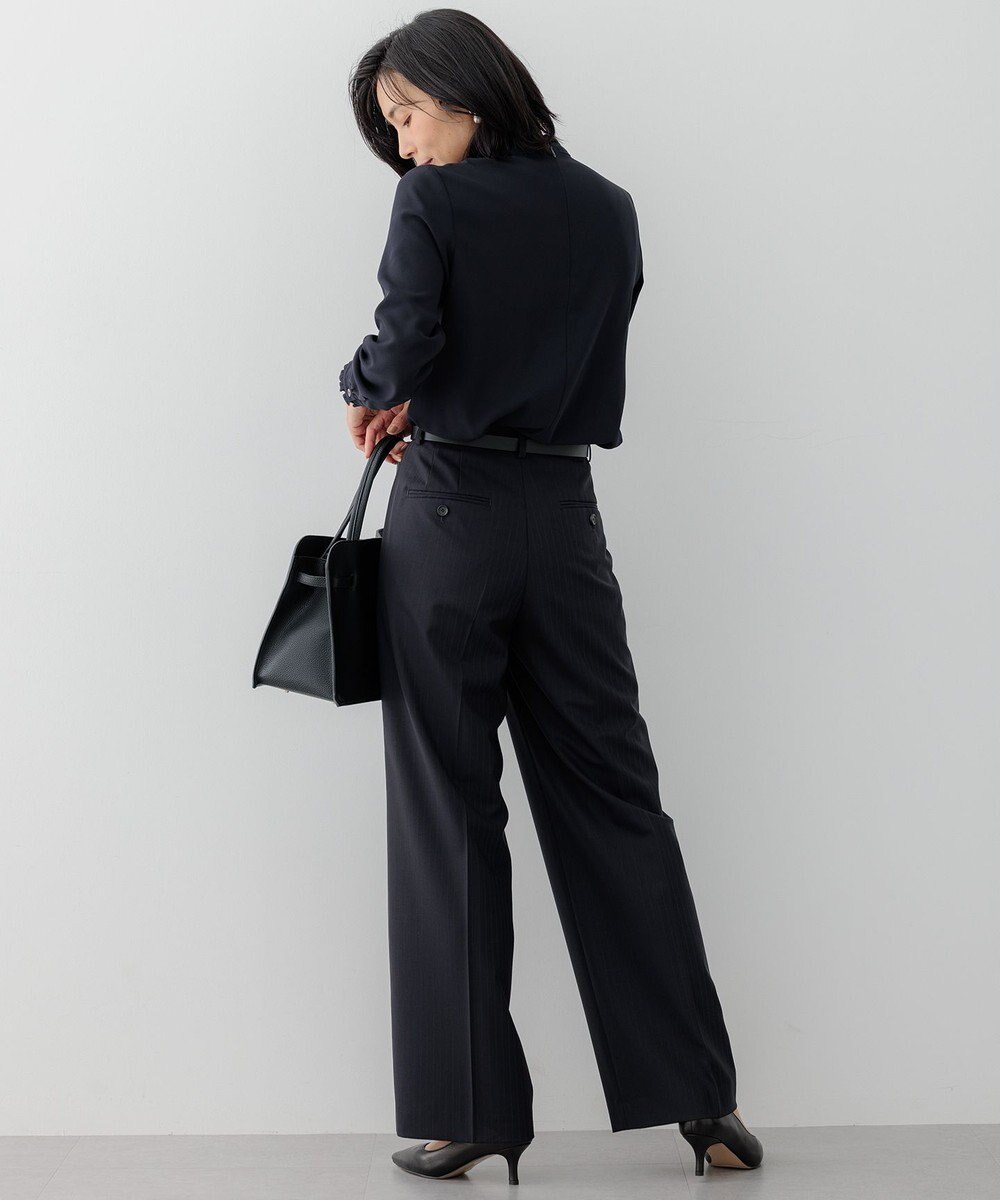 23区 L 【セットアップ対応】ラフィーネウール ワイドパンツ 