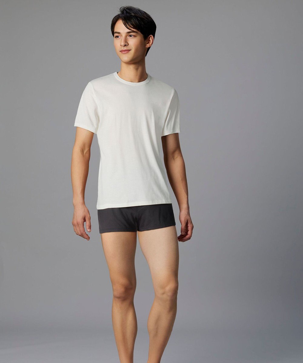 WACOAL MEN インナー　3分袖　綿100％　吸汗速乾　抗菌防臭　クルーネック　アウターとしても着用可能　/ブロス　GL5300 