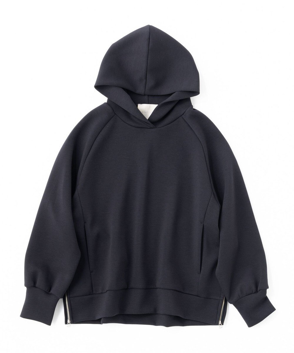 UNFILO L 【洗える】ダブルフェイス サイドZIPフーディ 