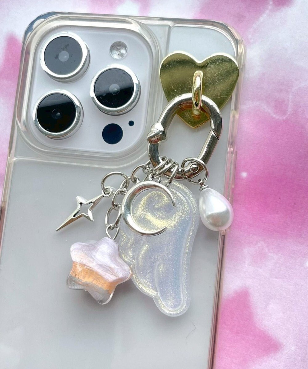 WEGO ミックスカラースターエンジェルキーホルダー 