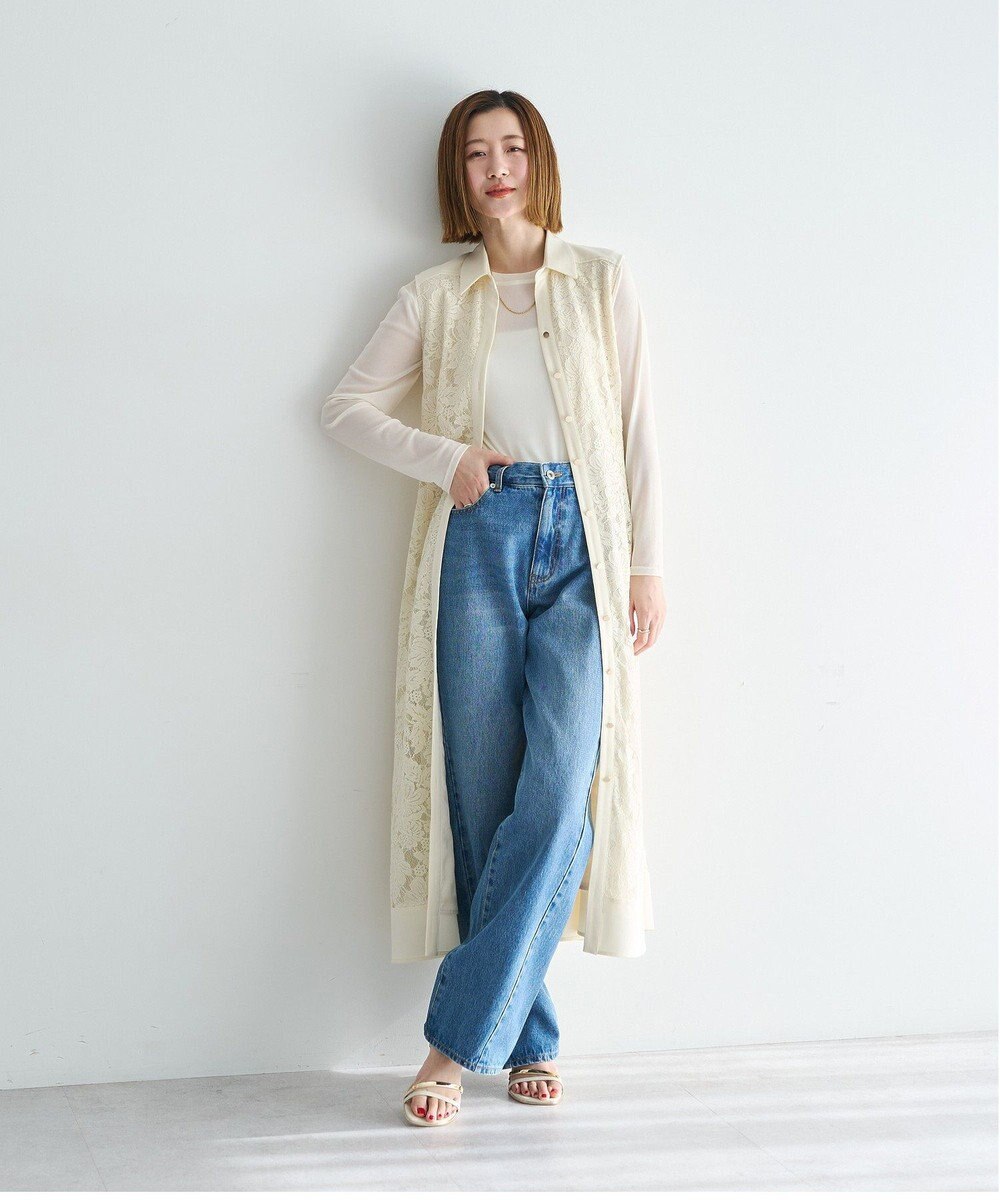 YECCA VECCA ORGABITS切替ストレートデニム 