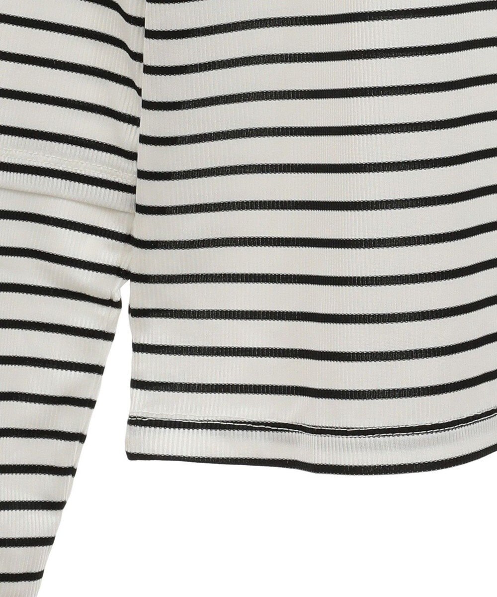 earth music&ecology シャーリングスリーブリブタートルプルオーバー 