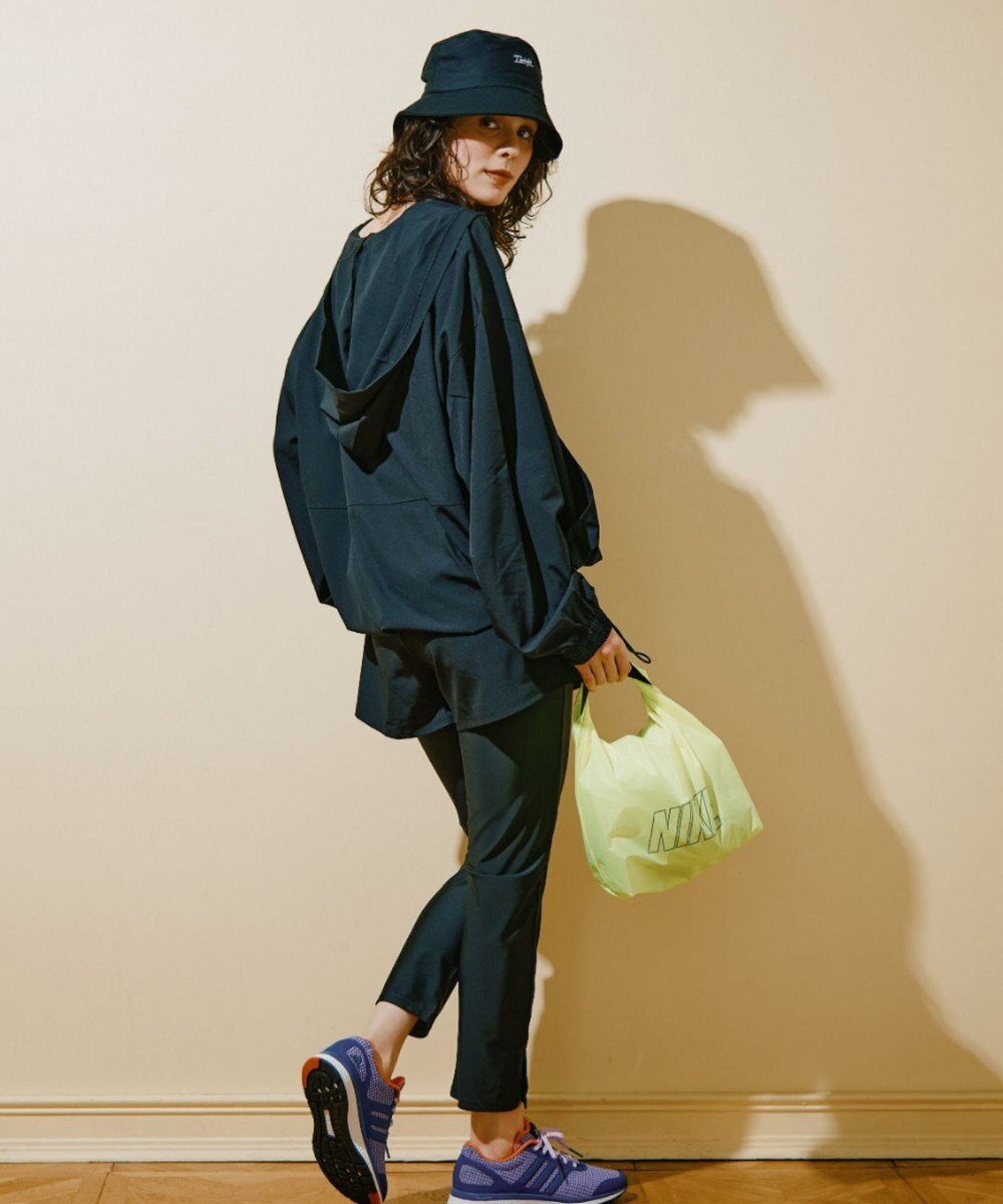 San-ai Resort（三愛水着楽園） 【WEB限定】ポケット付きハーフジップラッシュパーカー＋リブタンキニ水着+レギンス5点セット【Beach Queen（ビーチクイーン）】 