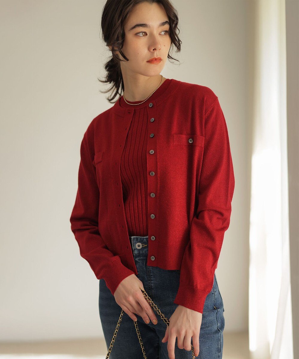 組曲 L 【ご好評につき追加予約 / 新色追加】ラメアンサンブル ニット 