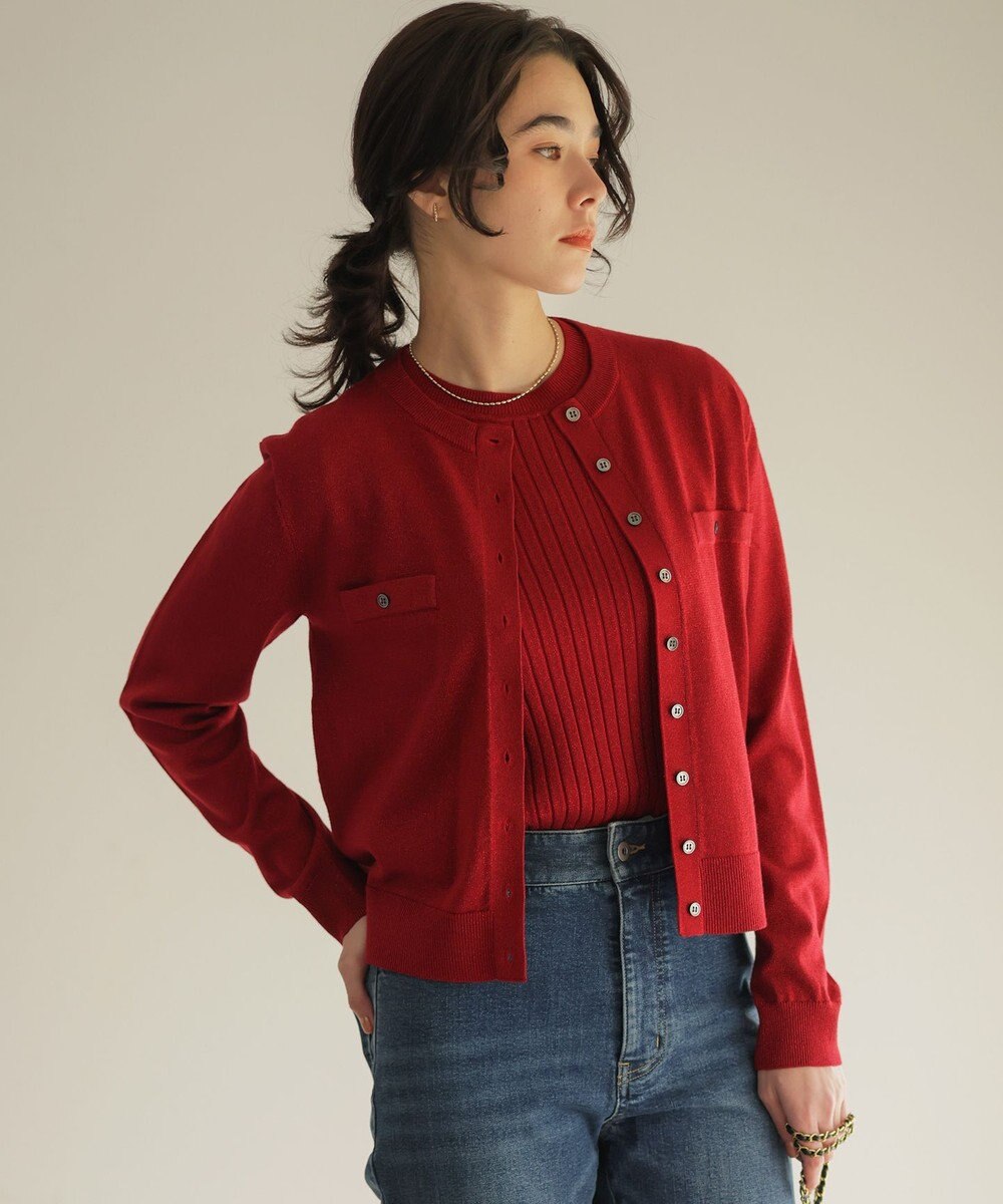 組曲 S 【ご好評につき追加販売 / 新色追加】ラメアンサンブル ニット 