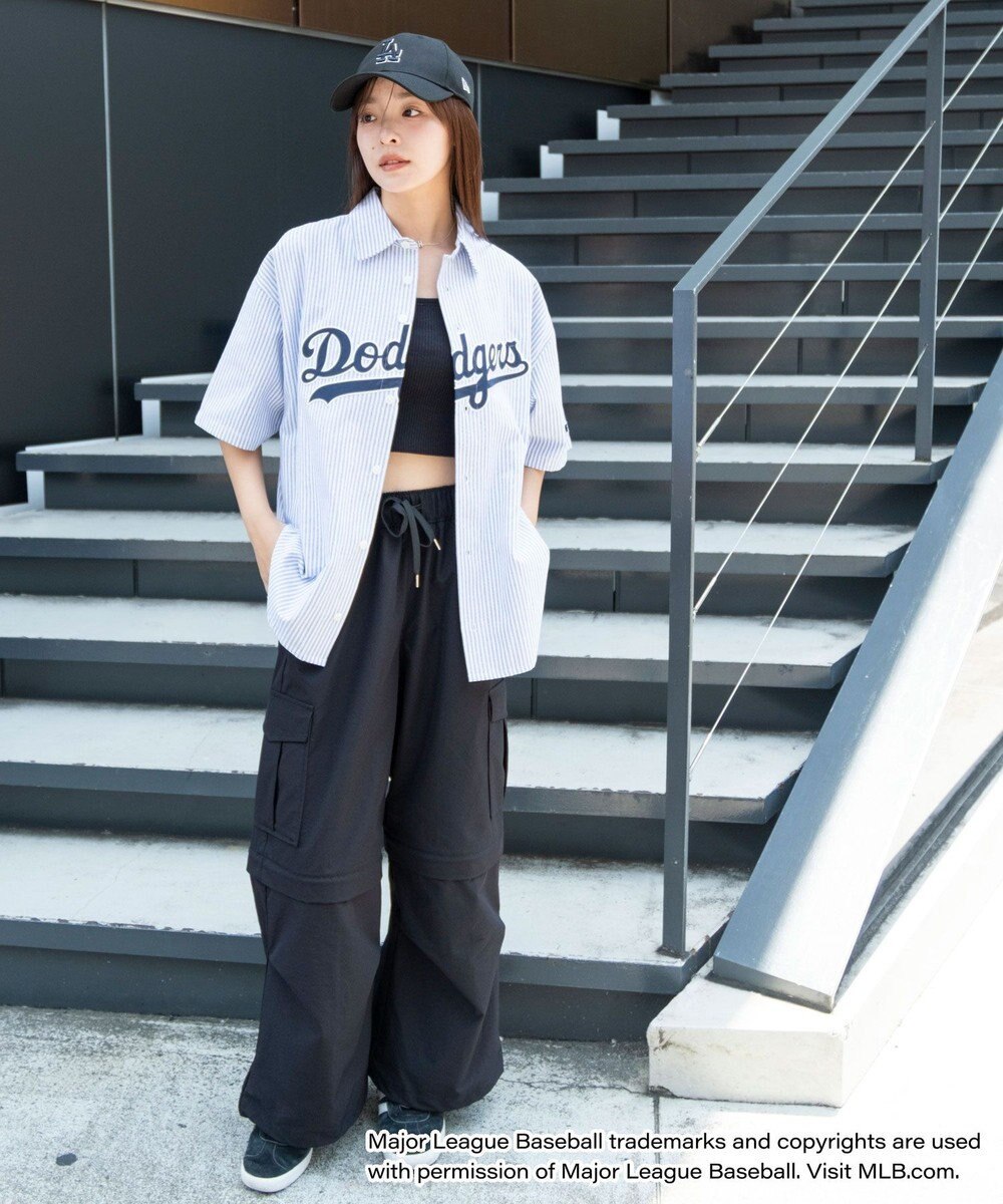 WEGO 【ユニセックス着用ITEM】別注MLBストライプグラフィックシャツ（SS） 