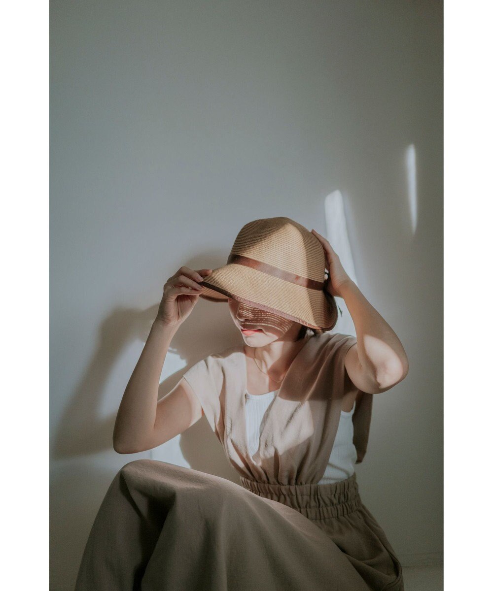 MOONBAT 【遮光98%以上/UPF50＋/UVカット】洗えるペーパーブレードリボンハット 手洗いOK/サイズ調整可能/抗菌防臭加工 