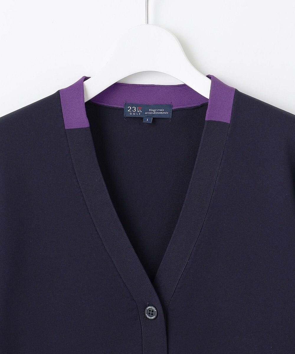 23区GOLF 【WOMEN】【ウォッシャブル】ニットカーデガン 