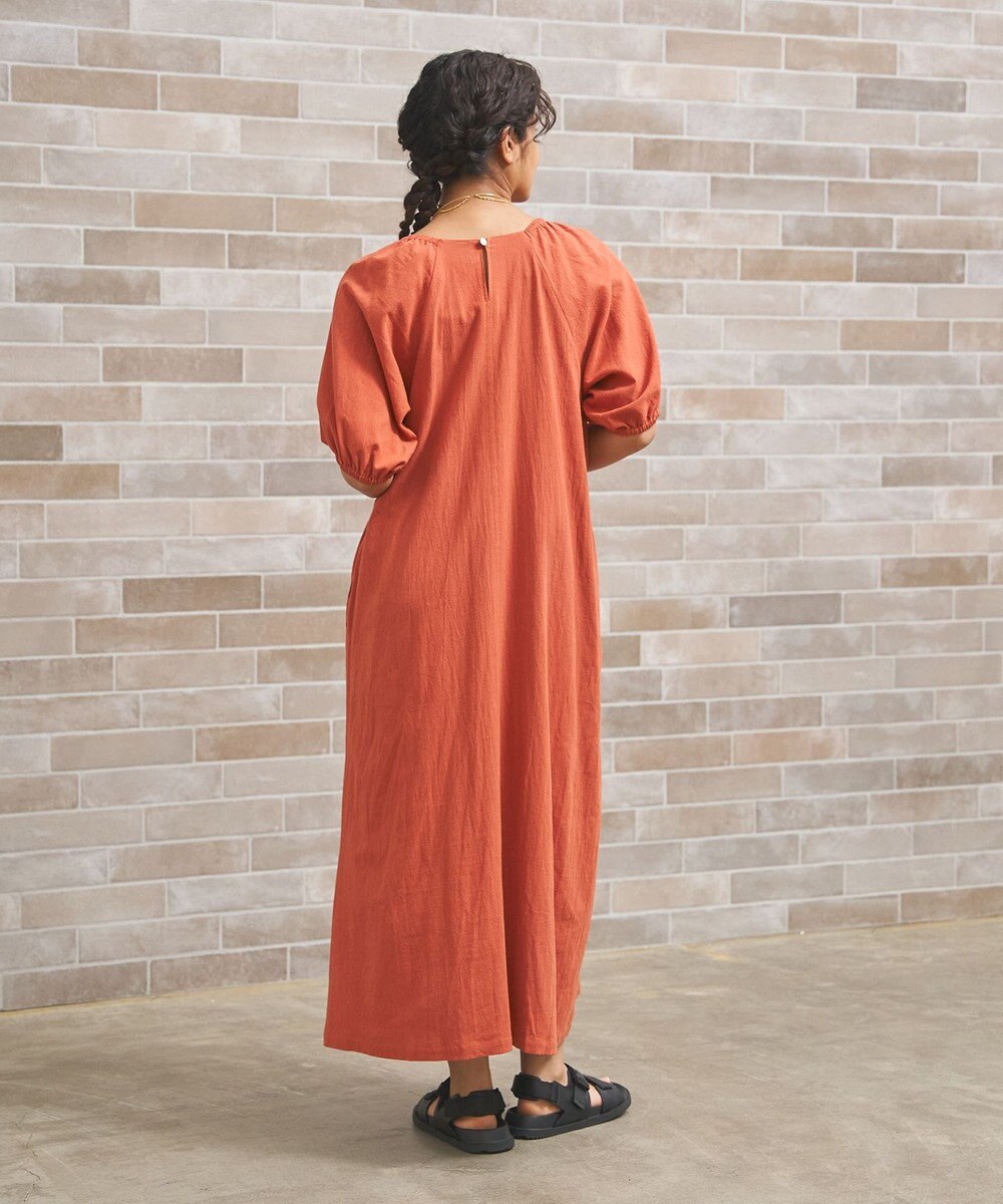 J.PRESS YORK STREET 【WOMEN】コットンワッシャーリラックス ワンピース 