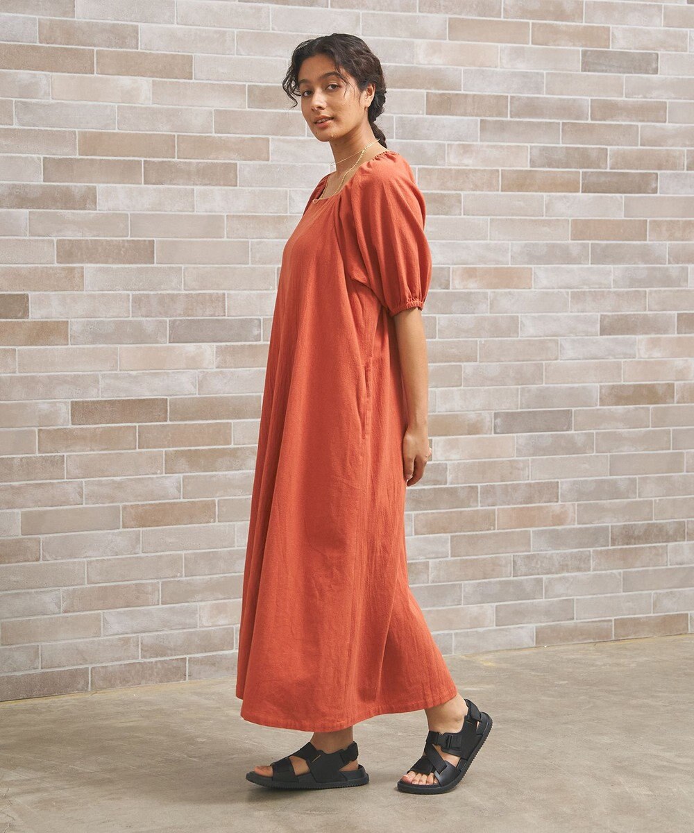 J.PRESS YORK STREET 【WOMEN】コットンワッシャーリラックス ワンピース 