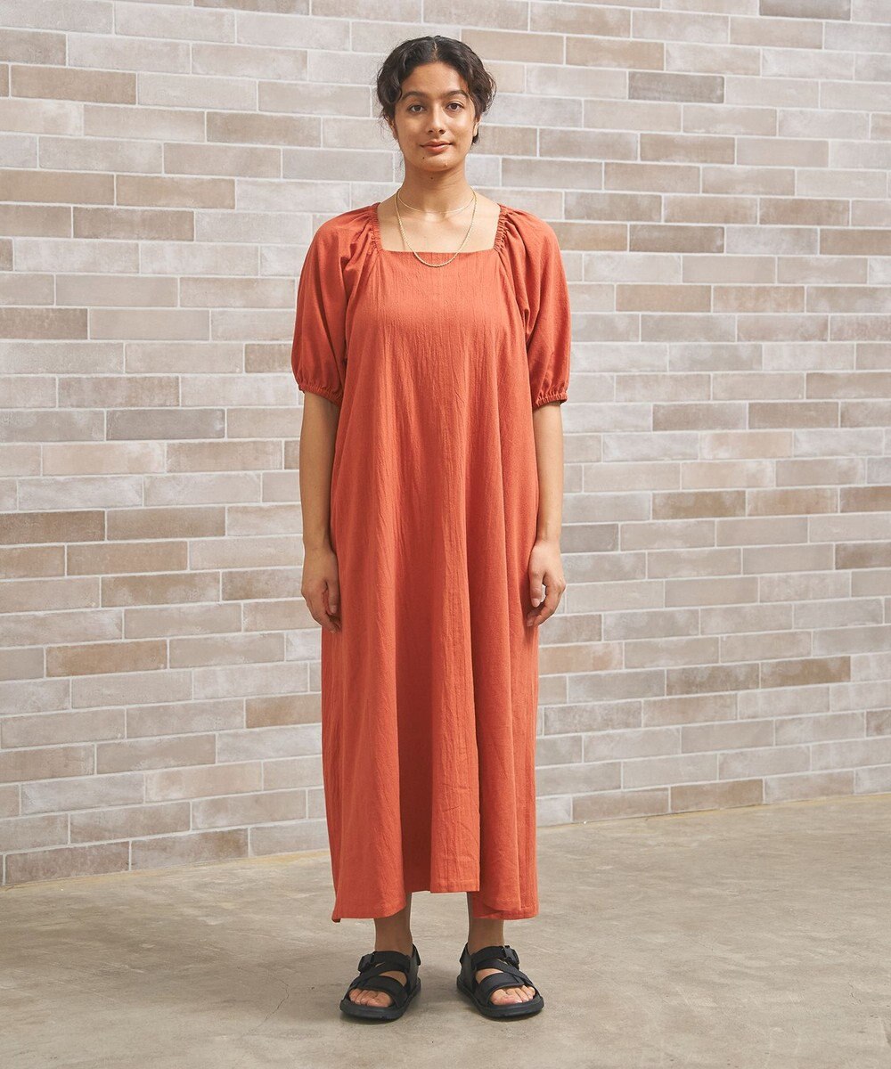 J.PRESS YORK STREET 【WOMEN】コットンワッシャーリラックス ワンピース 