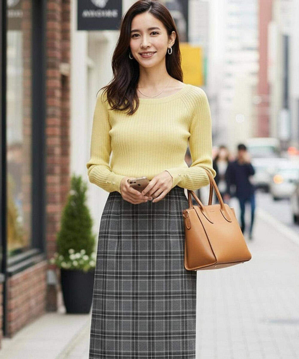 ANY SIS L 【洗える】キュウシンRIB ニット 