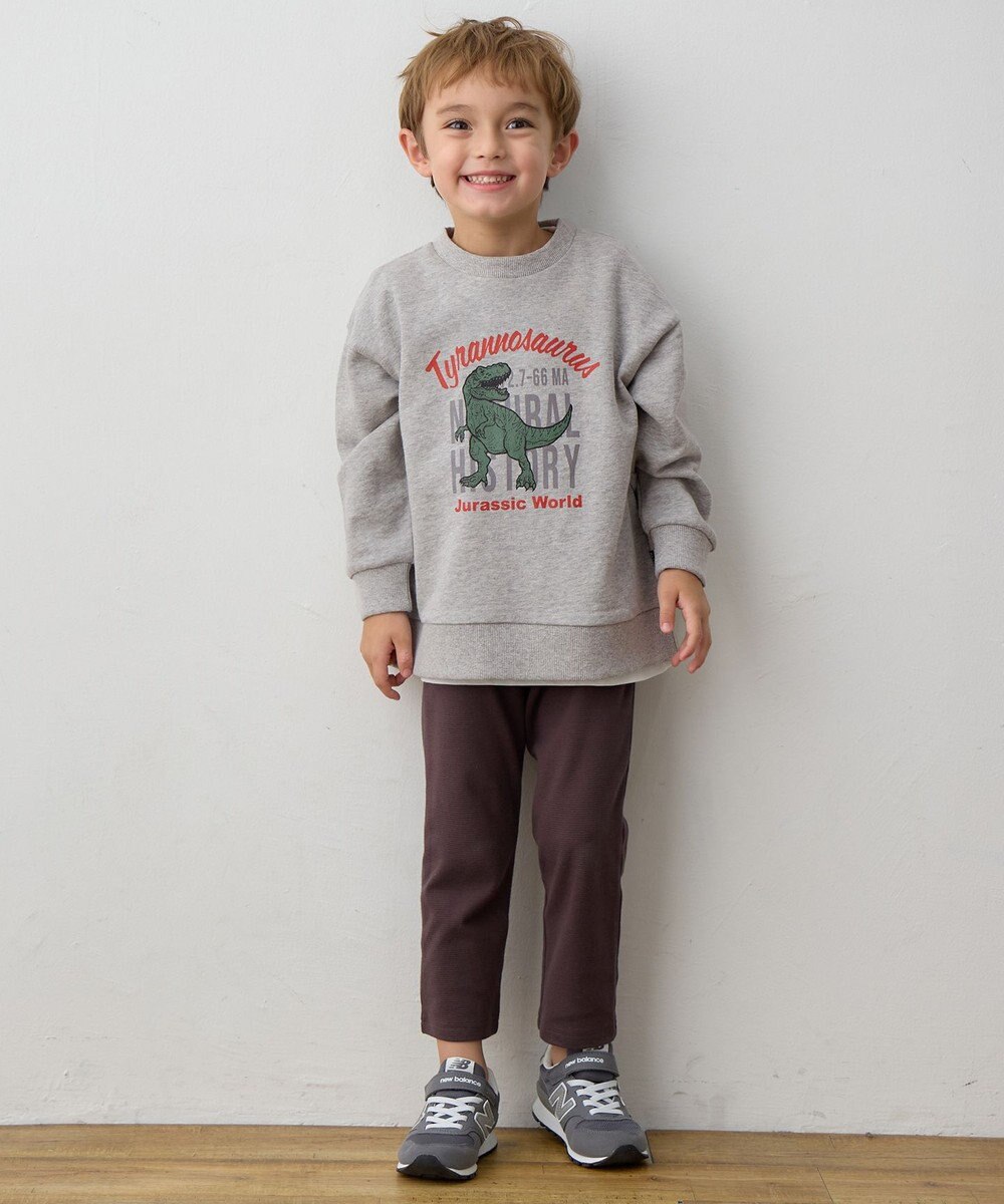 ANY KIDS 恐竜プリント 裏毛トレーナー 