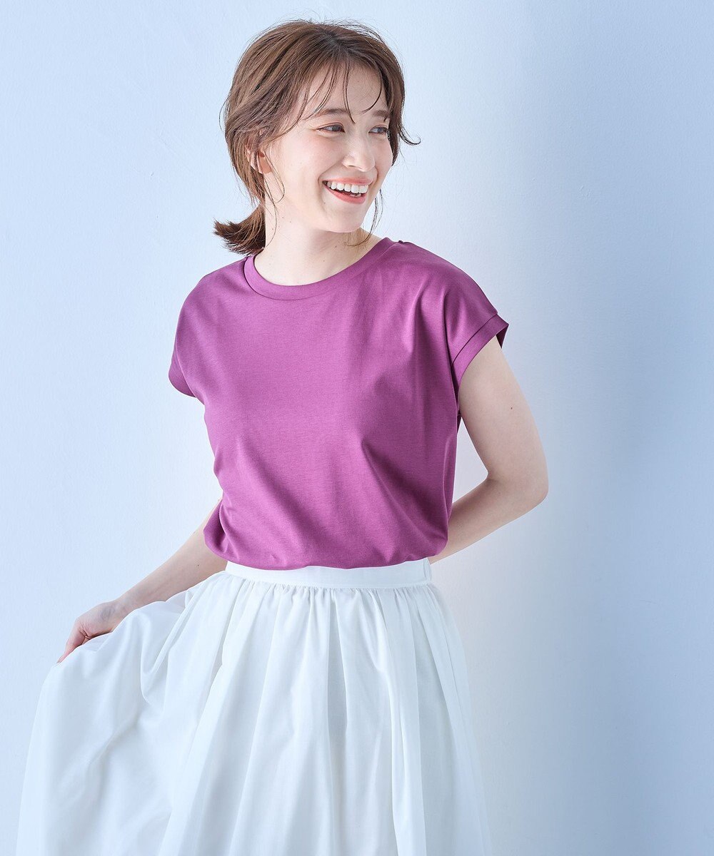 ANY 【汗ジミ防止加工】シルケットスムースノースリーブプルオーバー 