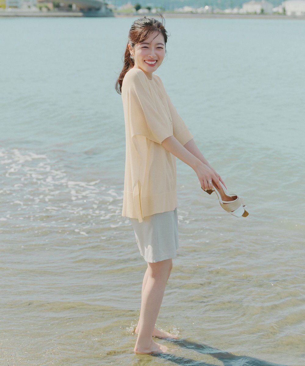 Tiaclasse 【新色追加】サラサラUVシアーニットドルマントップス 